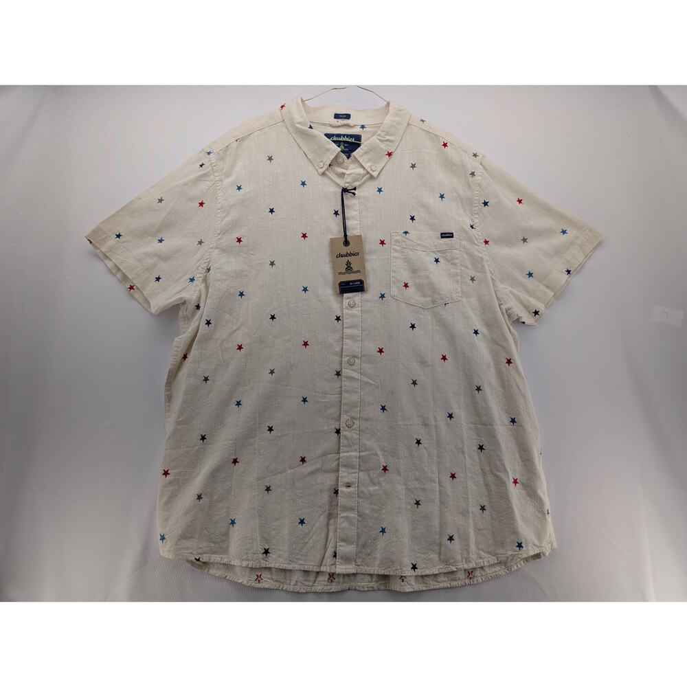 NWT Chubbies The All Stars No Stripes Shirt in Off White size XXL - Picture 3 of 7